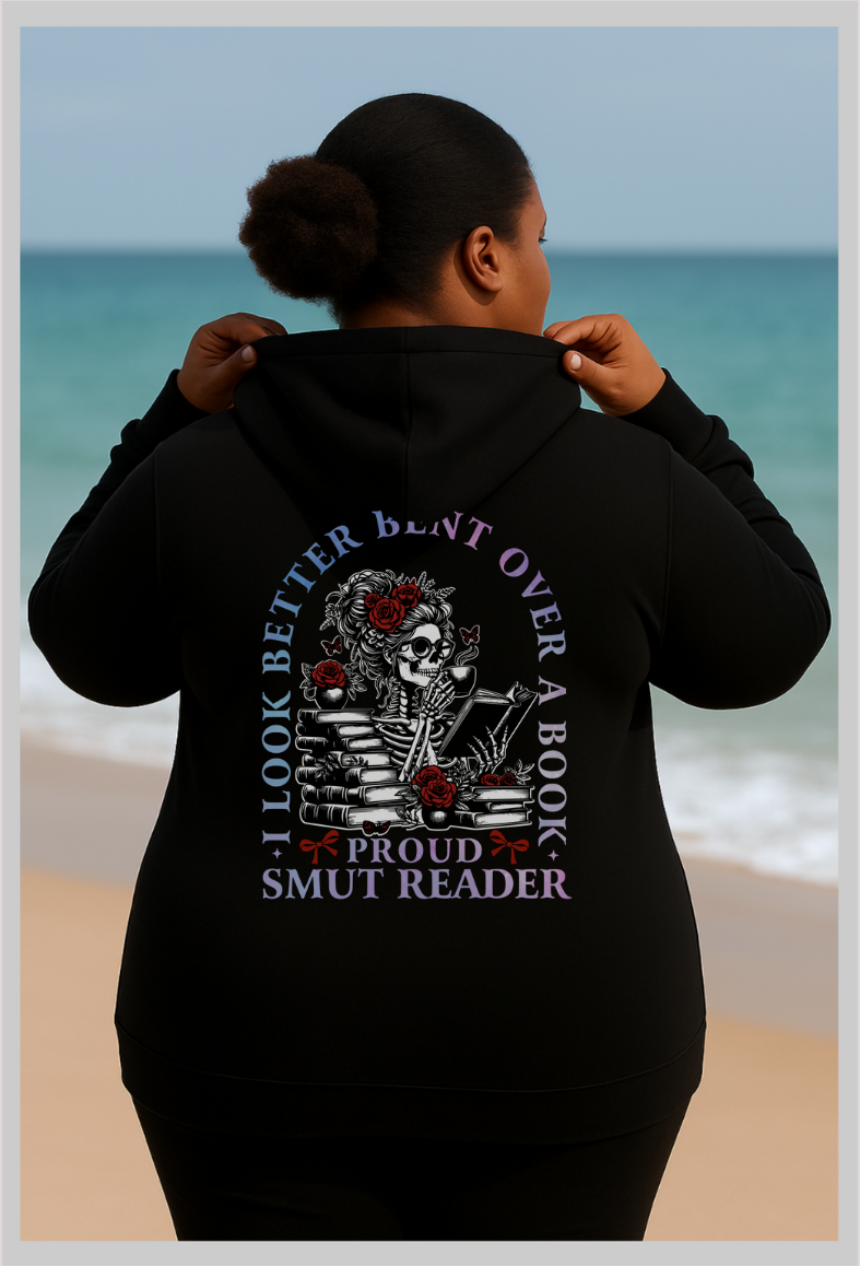 Bent Over A Book Hoodie