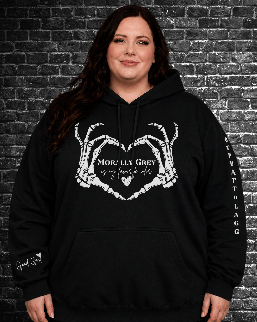 Plus size Morally Grey Hoodie